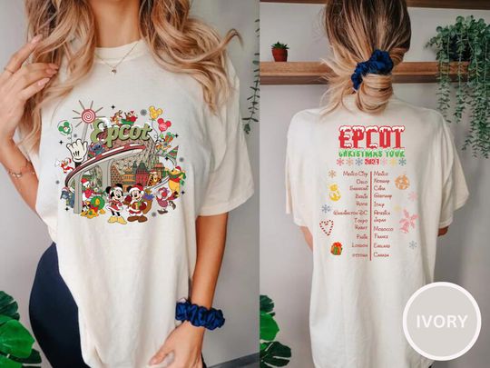 Discover Disney Epcot Christmas Shirt, Epcot World Tour Shirt