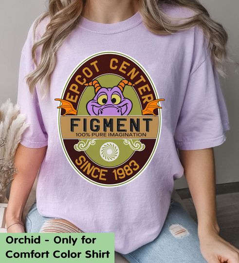 Figment 100% Pure Imagination  Shirt, Purple Dragon Disney Epcot Center T-shirt