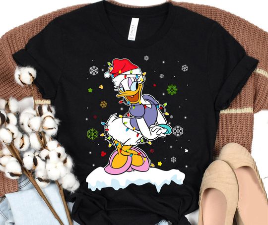 Disney Daisy Duck Christmas Disney Snow Funny Merry Christmas Shirt