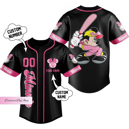 Christmas Minnie Mouse Jersey, Disney Minnie Jersey Shirt, Minnie Mouse Baseball Jersey,  Minnie Mouse Shirt