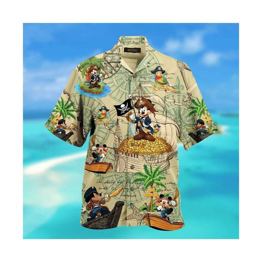 Discover Disney Mickey Summer Beach Trip Family Hawaiian Shirt, Soft Hawaii Shirt, 3D Hawaiian Aloha Shirt