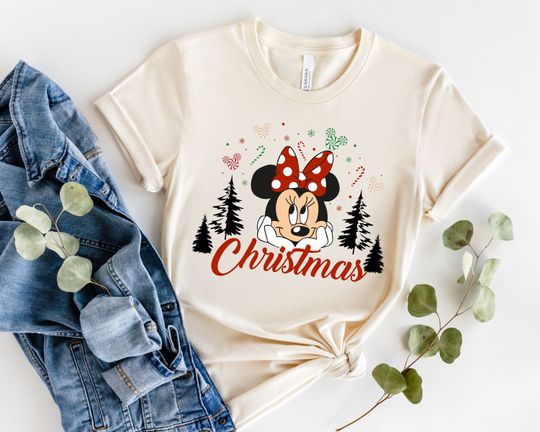 Disney Minnie Mouse Christmas Tree Shirt, Christmas Disney Mickey Very Merry Christmas, Christmas Gift, Disneyland Shirt