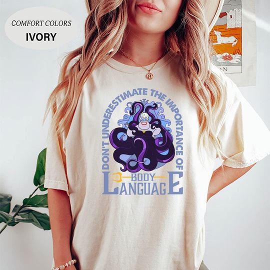Little Mermaid Shirt, Importance of Body Language Shirt, Disney Villains Shirt, Villains Ursula Mermaid Disney Shirt