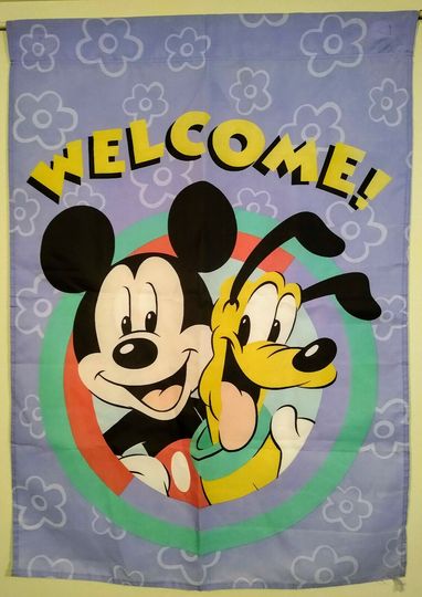 Mickey And Pluto Disney Garden Flag
