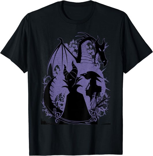 Disney Sleeping Beauty Maleficent Dragon Silhouette T-Shirt