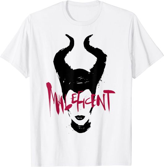 Disney Maleficent Mistress Of Evil Paint Splatter Silhouette T-Shirt