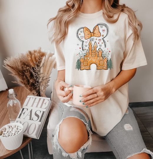 Disney Gingerbread Castle Shirt, Minnie Mouse Christmas Shirt
