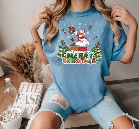 Disney Donald Duck Merry Christmas Shirt, Cute Disney