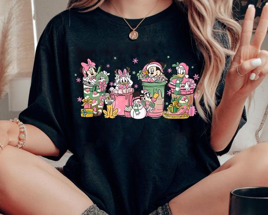 Discover Mickey & Friends Disney Christmas Coffee T Shirt