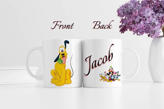 Pluto's Pretzels Personalized Mug, Disney Lovers Gift, Fish Extender Gift, Custom Mug