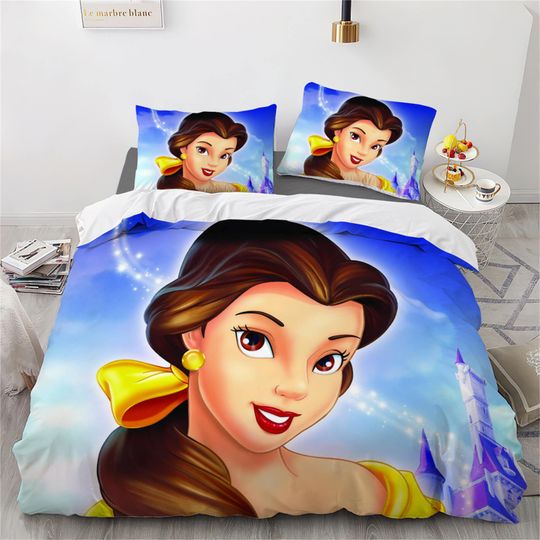 Disney Bella Printing  Set Quilt Cover Pillow Cover Bedding Set Gift