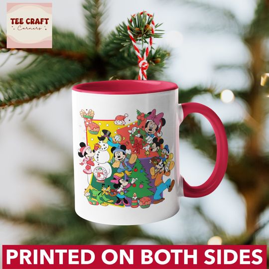 Vintage Mickey and Friends Christmas Mug, WDW Disneyland Mugs