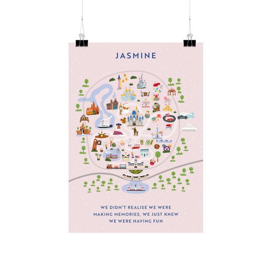 Personalized Disneyland Paris & Studios Park Paris Premium Matte Vertical Poster