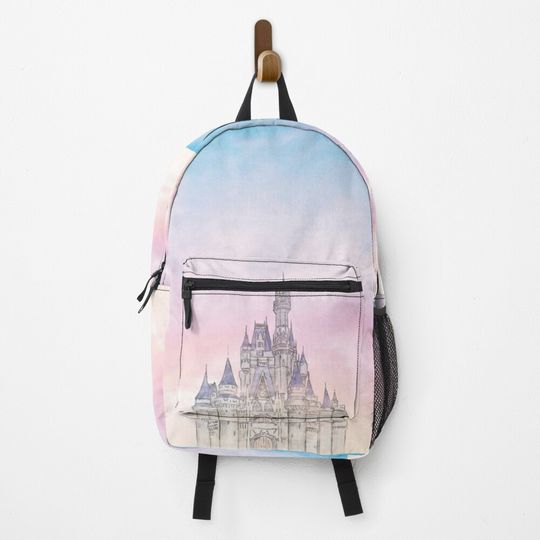 Discover Watercolor Castle and Sky Disney Backpack