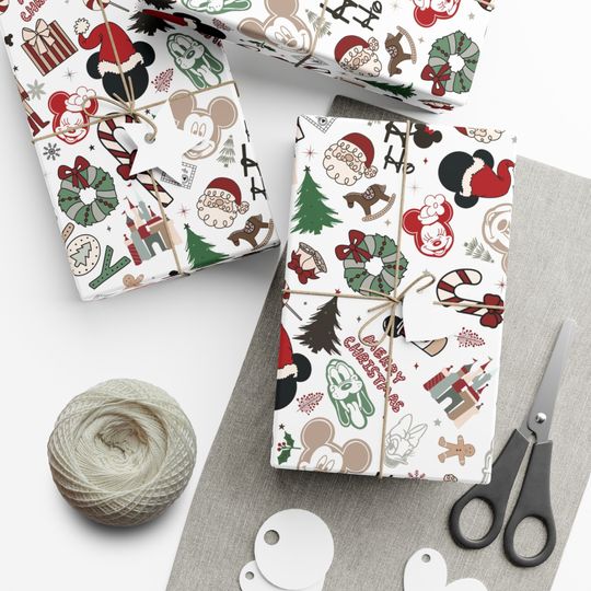 Discover Christmas Wrapping Paper, Magic Castle Wrapping Paper, Disney Wrapping Paper