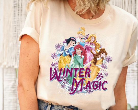 Disney Princesses Christmas Winter Magic T-shirt, Disney Snow White Shirt