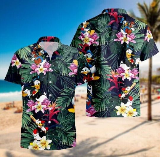 Disney Donal Duck Hawaiian Shirt, Donald Duck Summer Vacation Hawaiian Shirt