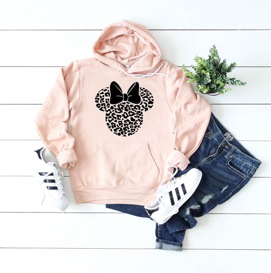 Leopard Print Minnie sweatshirt, Animal Kingdom Disney Hoodie