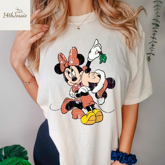 Discover Vintage Disney Couple Mickey And Minnie Christmas shirt