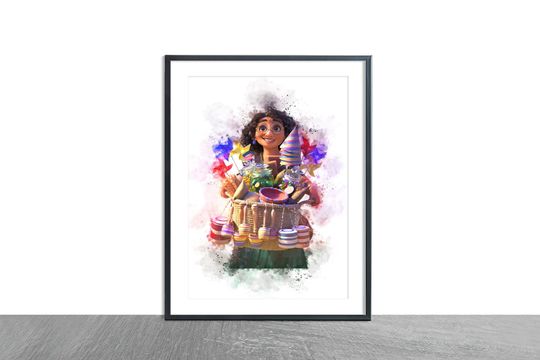 Disney Encanto Mirabel Madrigal Floral Watercolour Premium Matte Vertical Poster