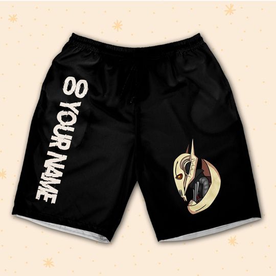 Personalize  Starwar Grievous blue Shorts JS Custom 3D Shorts Sports Outfits Cute Gifts For Fans Disney