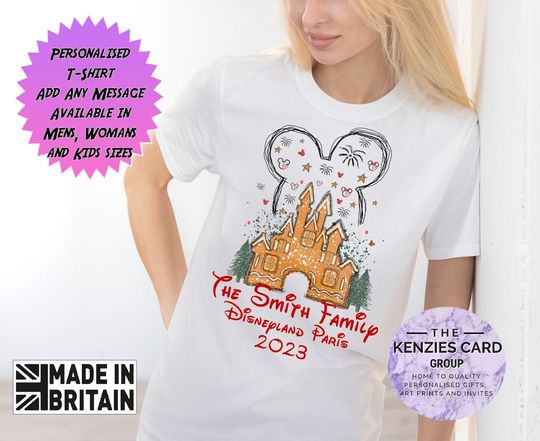Discover Personalized Christmas Disneyland Paris T-Shirt