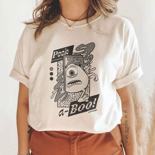 Disney Pixar Monsters Inc. Mike Wazowski Peak-A-Boo Vintage Shirt