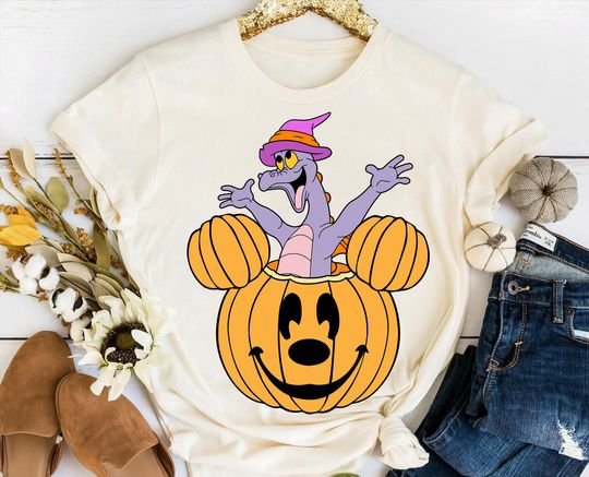 Retro Disney Figment Pumpkin Halloween Costume Shirt