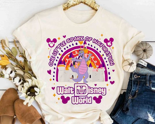 Discover Figment Dragon One Little Spark of Inspiration Walt Disney World Shirt