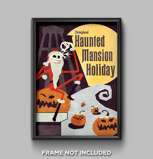 Haunted Mansion Holiday Disneyland Poster