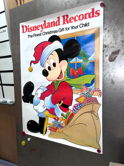 Disneyland Records Christmas Vintage Poster