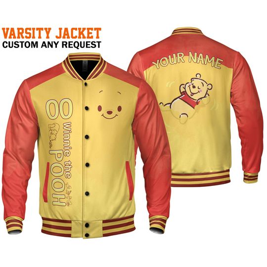 Personalized Winnie the Pooh Disney Baseball Jacket