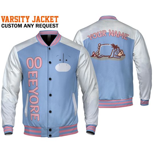 Personalized Eeyore Winnie the Pooh Disney Baseball Jacket