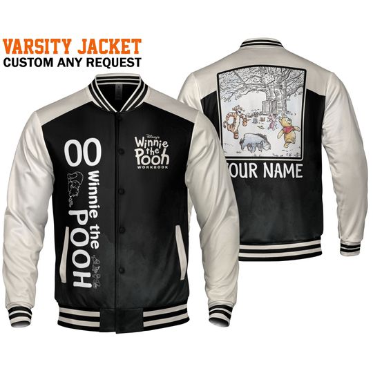 Personalized Winnie the Pooh Disney Baseball Jacket