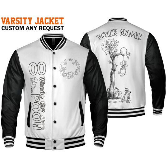 Personalized Winnie the Pooh Disney Baseball Jacket