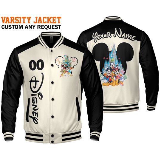 Personalized Disney Trip Vacation Mickey And Friends Disney Baseball Jacket