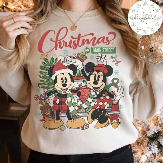 Vintage Disney Christmas On Main Street Shirt