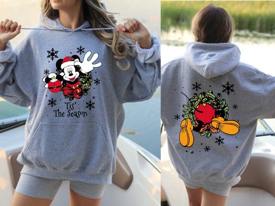 Disney Christmas Sweatshirt,Mickey Christmas Sweatshirt,Mickey Christmas Couple Hoodie