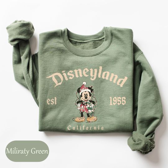 Magical Land Christmas Sweatshirt, Disneyland 1955 Sweatshirt, Mickey Christmas