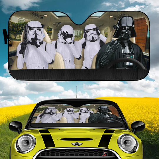 Star Wars Darth Vader And Starship Troopers Disney Car Sun Shade