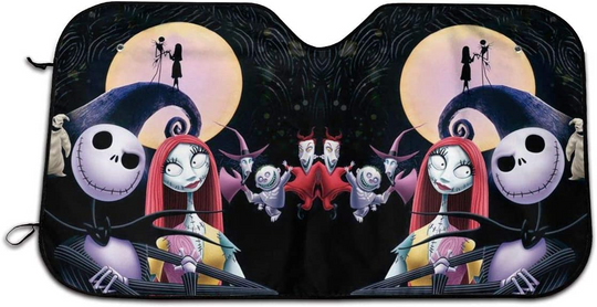 Nightmare Family Before Christmas Disney Car Sun Shade