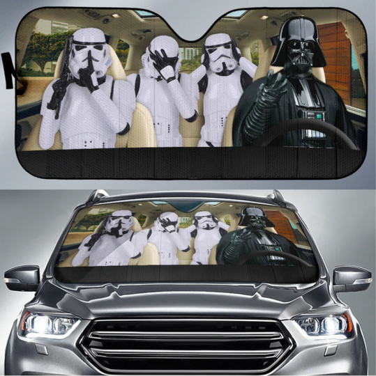 Star Wars Darth Vader Stormtrooper Disney Car Sun Shade