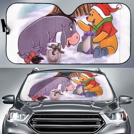 Winnie The Pooh And Eeyore Christmas Is Coming Disney Car Sun Shade