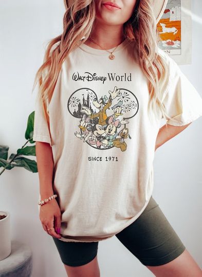 Discover Retro Walt Disney World Est 1971 Shirt, Mickey and Friend Shirt, Disneyworld Est 1971