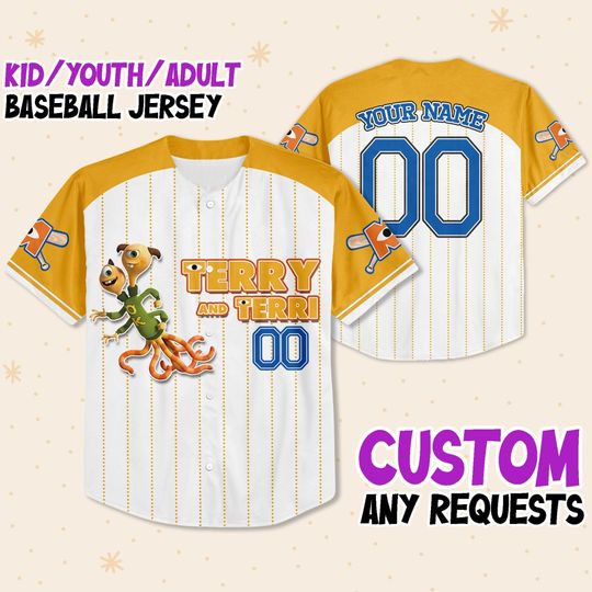 Discover Personalized Monster Inc Terry Orange Disney Baseball Jersey
