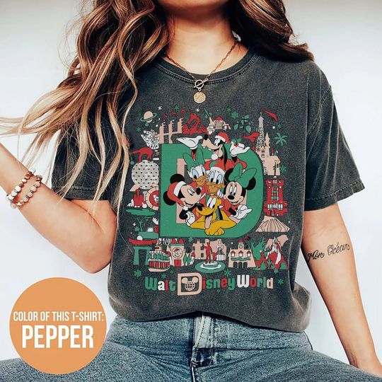 Discover Vintage Disneyworld Christmas  Shirt, Retro Disney Christmas T Shirt