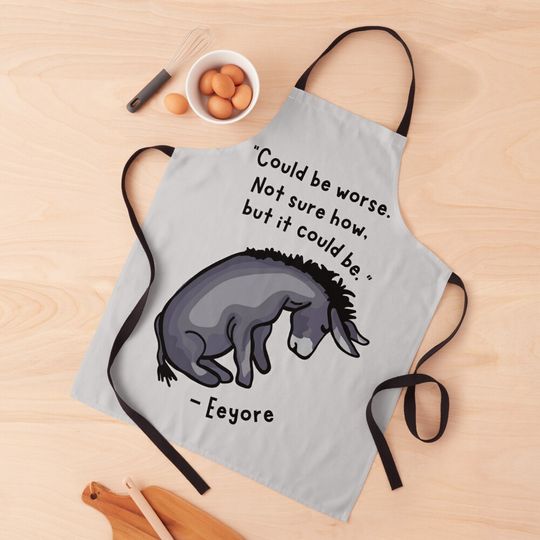 Disney Winnie The Pooh Sad Eeyore Quote Kitchen Apron