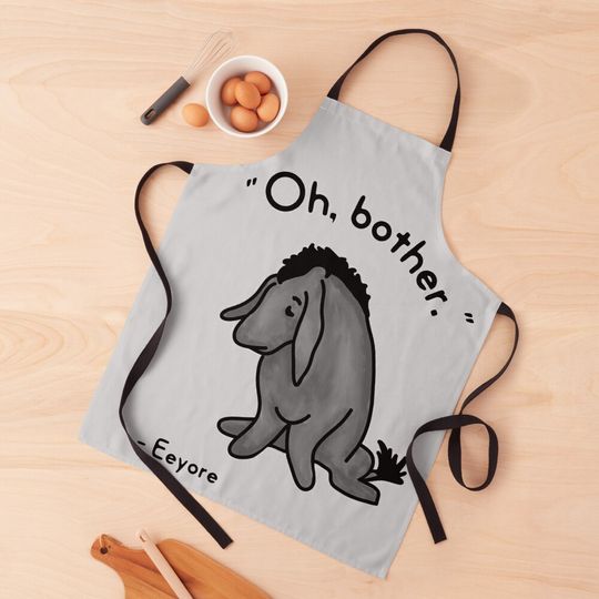 Disney Winnie The Pooh Sad Eeyore Quote Kitchen Apron