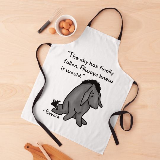 Disney Winnie The Pooh Sad Eeyore Quote Kitchen Apron