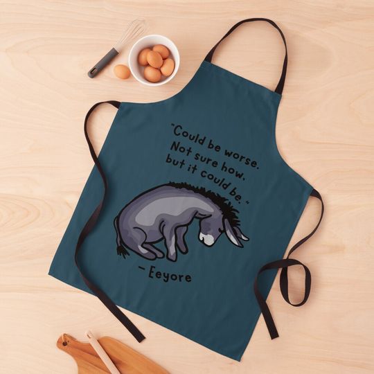 Disney Winnie The Pooh Sad Eeyore Quote Kitchen Apron